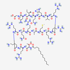 molecular formula C101H185N41O23S B12368521 PKC|C pseudosubstrate inhibitor,myristoylated 