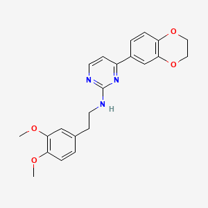 4-(2,3-dihydro-1,4-benzodioxin-6-yl)-N-[2-(3,4-dimethoxyphenyl)ethyl]pyrimidin-2-amine