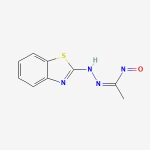 molecular formula C9H8N4OS B1236858 2-[[1-(Hydroxyimino)ethyl]azo]benzothiazole CAS No. 76128-51-3