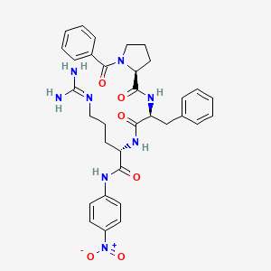 molecular formula C33H38N8O6 B12368593 Bz-Pro-Phe-Arg-pNA 