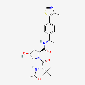 (2S,4R)-1-[(2S)-2-acetamido-3,3-dimethylbutanoyl]-4-hydroxy-N-[(1S)-1-[4-(4-methyl-1,3-thiazol-5-yl)phenyl]ethyl]pyrrolidine-2-carboxamide