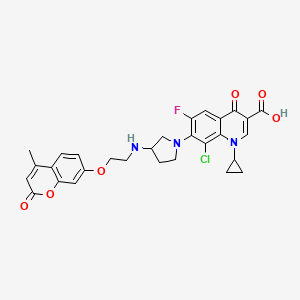 molecular formula C29H27ClFN3O6 B12368618 Antibacterial agent 160 