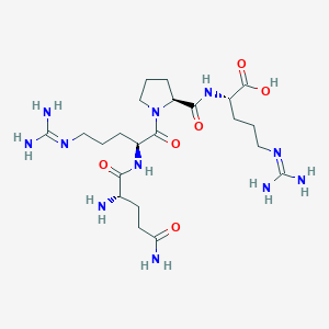 molecular formula C22H41N11O6 B12368639 H-Gln-Arg-Pro-Arg-OH 