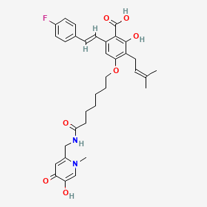 molecular formula C34H39FN2O7 B12368677 Antibacterial agent 202 