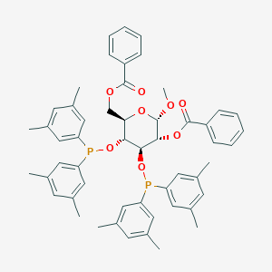 B123687 [(2R,3R,4R,5R,6S)-5-benzoyloxy-3,4-bis[bis(3,5-dimethylphenyl)phosphanyloxy]-6-methoxyoxan-2-yl]methyl benzoate CAS No. 158214-06-3
