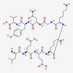 molecular formula C48H78N12O16 B12368707 H-Leu-Glu-Glu-Lys-Lys-Gly-Asn-Tyr-Val-OH 