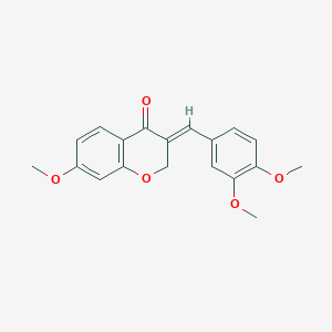 3-[(E)-3,4-Dimethoxybenzylidene]-7-methoxy-2,3-dihydro-4H-1-benzopyran-4-one