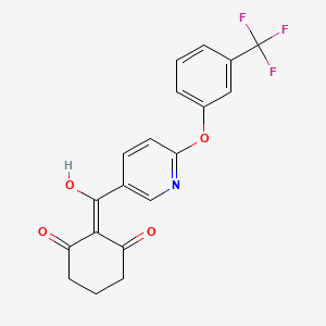 molecular formula C19H14F3NO4 B12368804 2-[Hydroxy-[6-[3-(trifluoromethyl)phenoxy]pyridin-3-yl]methylidene]cyclohexane-1,3-dione 