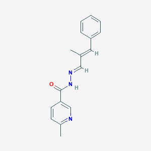 6-methyl-N-[(E)-[(E)-2-methyl-3-phenylprop-2-enylidene]amino]pyridine-3-carboxamide