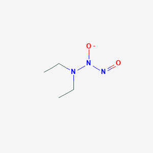 molecular formula C4H10N3O2- B1236885 1,1-Diethyl-2-hydroxy-2-nitrosohydrazine CAS No. 86831-65-4