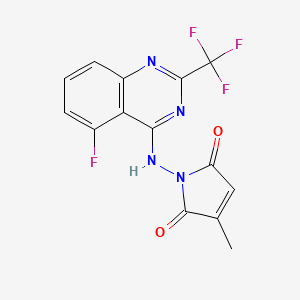 1-[[5-Fluoro-2-(trifluoromethyl)quinazolin-4-yl]amino]-3-methylpyrrole-2,5-dione