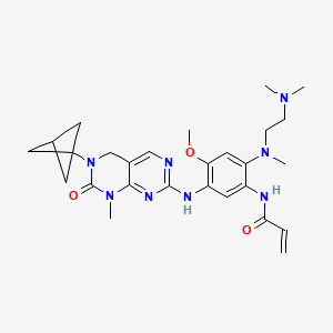 N-[5-[[3-(1-bicyclo[1.1.1]pentanyl)-1-methyl-2-oxo-4H-pyrimido[4,5-d]pyrimidin-7-yl]amino]-2-[2-(dimethylamino)ethyl-methylamino]-4-methoxyphenyl]prop-2-enamide