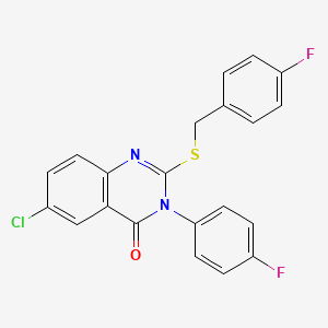 molecular formula C21H13ClF2N2OS B12368922 Anticancer agent 190 