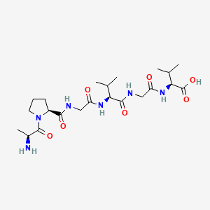 molecular formula C22H38N6O7 B12368934 L-Valine, L-alanyl-L-prolylglycyl-L-valylglycyl- CAS No. 70592-18-6