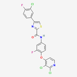 molecular formula C21H10Cl3F2N3O2S B12369015 c-Met-IN-22 