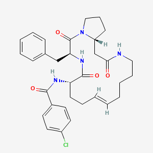 molecular formula C32H39ClN4O4 B12369078 Thrombin inhibitor 11 