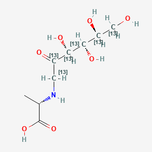 molecular formula C9H17NO7 B12369100 Fructose-alanine-13C6 