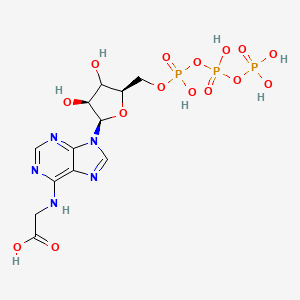 2-[[9-[(2R,3S,5R)-3,4-dihydroxy-5-[[hydroxy-[hydroxy(phosphonooxy)phosphoryl]oxyphosphoryl]oxymethyl]oxolan-2-yl]purin-6-yl]amino]acetic acid