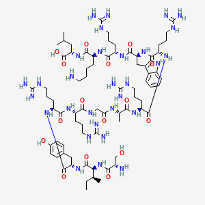 molecular formula C76H128N30O16 B12369128 PKC|AE/|E pseudosubstrate inhibitor 