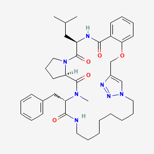 (12R,18R,21S)-21-benzyl-20-methyl-12-(2-methylpropyl)-3-oxa-11,14,20,23,32,33,34-heptazatetracyclo[30.2.1.04,9.014,18]pentatriaconta-1(35),4,6,8,33-pentaene-10,13,19,22-tetrone