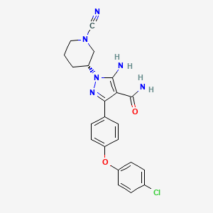 5-amino-3-[4-(4-chlorophenoxy)phenyl]-1-[(3R)-1-cyanopiperidin-3-yl]pyrazole-4-carboxamide