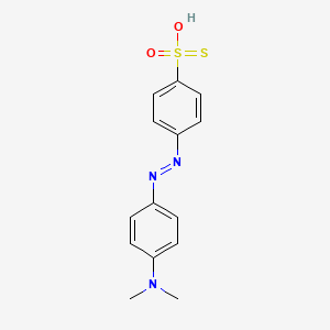molecular formula C14H15N3O2S2 B1236921 Dimethylaminoazobenzene-4-thiosulfonate CAS No. 98211-68-8