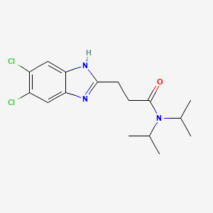 molecular formula C16H21Cl2N3O B12369254 3-(5,6-dichloro-1H-benzimidazol-2-yl)-N,N-di(propan-2-yl)propanamide 