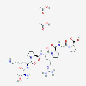 molecular formula C37H65N11O13 B12369270 Selank (diacetate) 