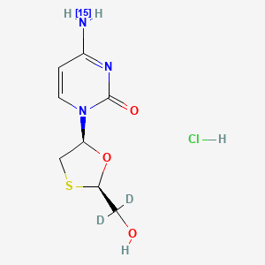 molecular formula C8H12ClN3O3S B12369272 Lamivudine-15N,d2 