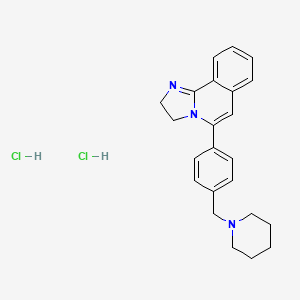 molecular formula C23H27Cl2N3 B12369278 5-(4-(Piperidin-1-ylmethyl)phenyl)-2,3-dihydroimidazo[2,1-a]isoquinoline dihydrochloride 