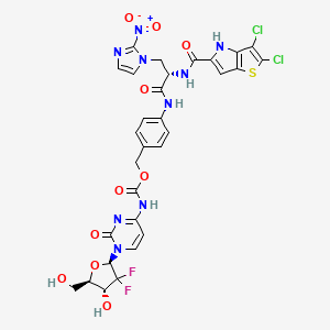 molecular formula C30H25Cl2F2N9O10S B12369293 Antiproliferative agent-45 