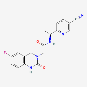 N-[(1S)-1-(5-cyanopyridin-2-yl)ethyl]-2-(6-fluoro-2-oxo-1,4-dihydroquinazolin-3-yl)acetamide