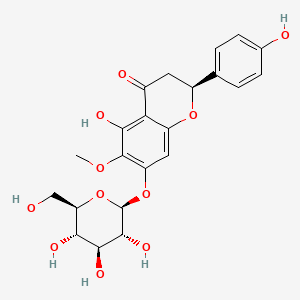 (2S)-5-hydroxy-2-(4-hydroxyphenyl)-6-methoxy-7-[(2S,3R,4S,5S,6R)-3,4,5-trihydroxy-6-(hydroxymethyl)oxan-2-yl]oxy-2,3-dihydrochromen-4-one