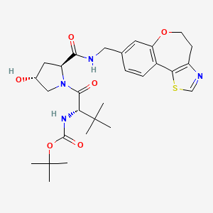 tert-butyl N-[(2S)-1-[(2S,4R)-2-(4,5-dihydro-[1]benzoxepino[4,5-d][1,3]thiazol-8-ylmethylcarbamoyl)-4-hydroxypyrrolidin-1-yl]-3,3-dimethyl-1-oxobutan-2-yl]carbamate