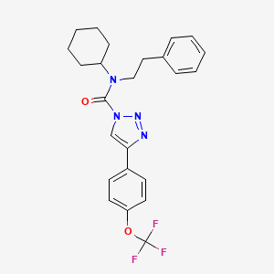 molecular formula C24H25F3N4O2 B12369402 N-cyclohexyl-N-(2-phenylethyl)-4-[4-(trifluoromethoxy)phenyl]triazole-1-carboxamide 