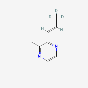 molecular formula C9H12N2 B12369407 3,5-Dimethyl-2E-(propenyl)pyrazine-d3 