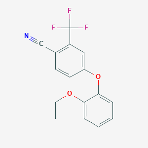 molecular formula C16H12F3NO2 B12369409 4-(2-Ethoxyphenoxy)-2-(trifluoromethyl)benzonitrile 