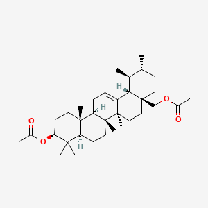 molecular formula C34H54O4 B12369457 Uvaol diacetate 