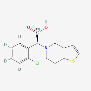 molecular formula C15H14ClNO2S B12369464 Clopidogrelat-13C,d4 