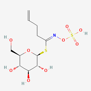 molecular formula C11H19NO9S2 B1236949 1-S-[(1Z)-N-(sulfooxy)pent-4-enimidoyl]-1-thio-beta-D-glucopyranose 