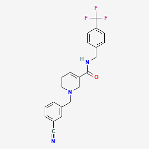 1-[(3-cyanophenyl)methyl]-N-[[4-(trifluoromethyl)phenyl]methyl]-3,6-dihydro-2H-pyridine-5-carboxamide