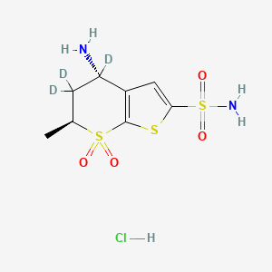 molecular formula C8H13ClN2O4S3 B12369529 N-Desethyl-dorzolamide-d3 (hydrochloride) 