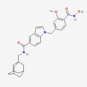 molecular formula C29H33N3O4 B12369535 N-(1-adamantylmethyl)-1-[[4-(hydroxycarbamoyl)-3-methoxyphenyl]methyl]indole-5-carboxamide 