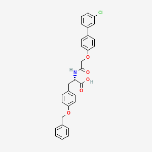 molecular formula C30H26ClNO5 B12369536 GPR34 receptor antagonist 3 