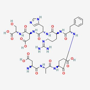 molecular formula C40H57N13O16 B12369549 Asp-Ala-Glu-Phe-Arg-His-Asp-Ser 