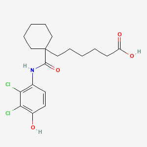 6-[1-[(2,3-dichloro-4-hydroxyphenyl)carbamoyl]cyclohexyl]hexanoic acid