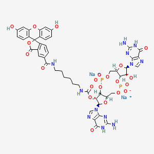 molecular formula C48H46N12Na2O21P2 B12369561 2'-Fluo-AHC-c-di-GMP (sodium) 