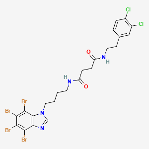 N'-[2-(3,4-dichlorophenyl)ethyl]-N-[4-(4,5,6,7-tetrabromobenzimidazol-1-yl)butyl]butanediamide