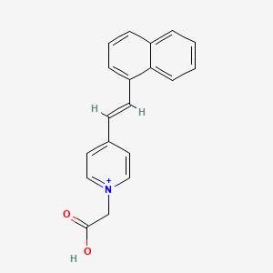 molecular formula C19H16NO2+ B1236960 N-(Carboxymethyl)-4-(beta-1-naphthylvinyl)pyridinium CAS No. 89711-10-4