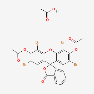 molecular formula C26H16Br4O9 B12369607 Acetic acid;(6'-acetyloxy-2',4',5',7'-tetrabromo-3-oxospiro[2-benzofuran-1,9'-xanthene]-3'-yl) acetate 